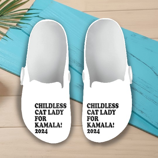 Childless Cat Lady For Kamala 2024 Slip On Clogs