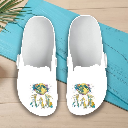 Goat Farm Animal Farmer Howling Moon Slip On Clogs