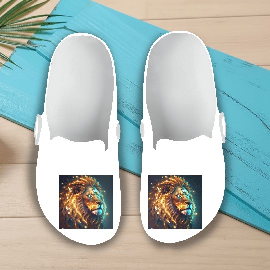 Butterfly lion image Slip On Clogs