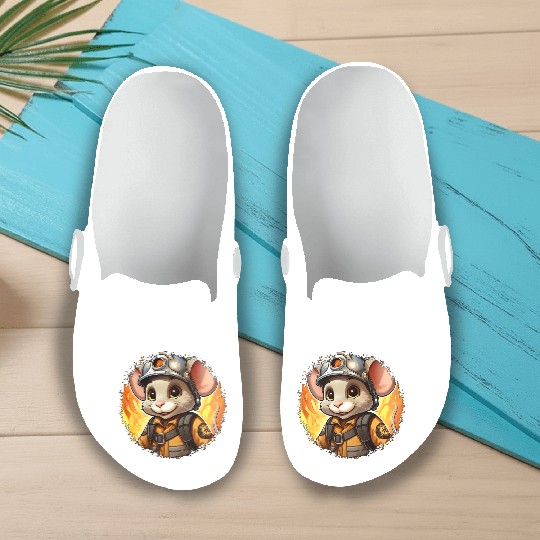 Mouse Firefighter Slip On Clogs