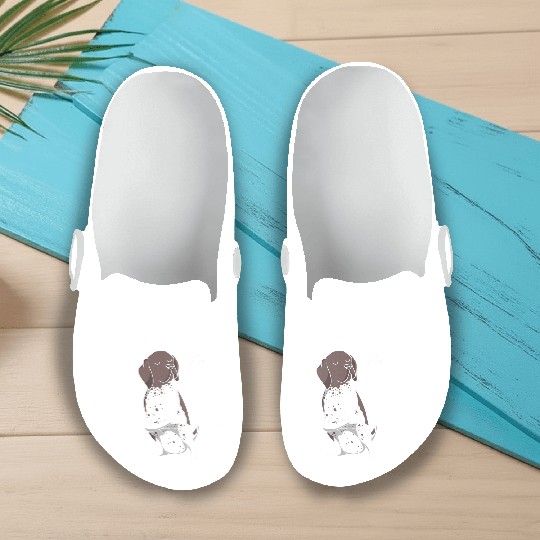 GSP Lovers Funny German Shorthaired Pointer Dog Slip On Clogs