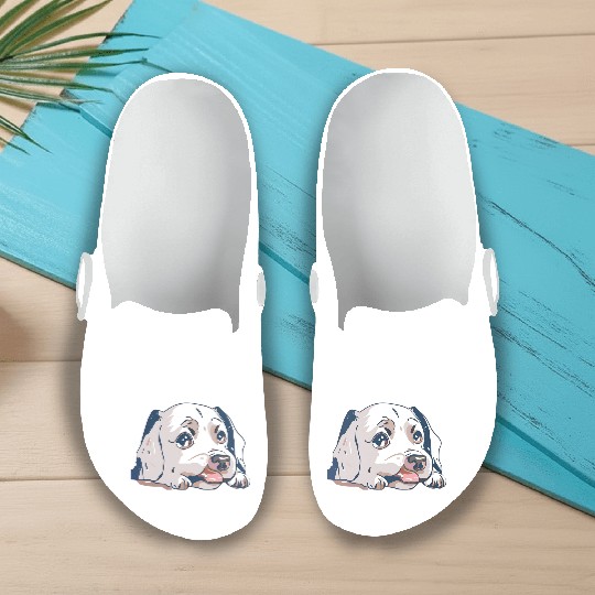 A Cute Puppy Slip On Clogs