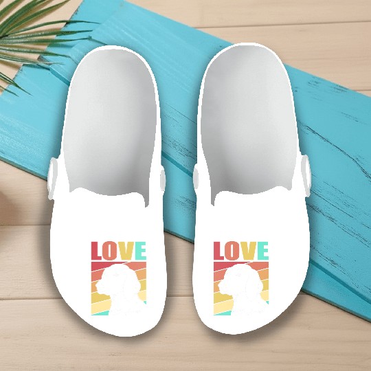 Retro German Shorthaired Pointer Dog I Love My GSP Slip On Clogs