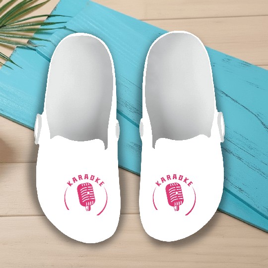 Karaoke Buddies Microphone Retro Style Slip On Clogs