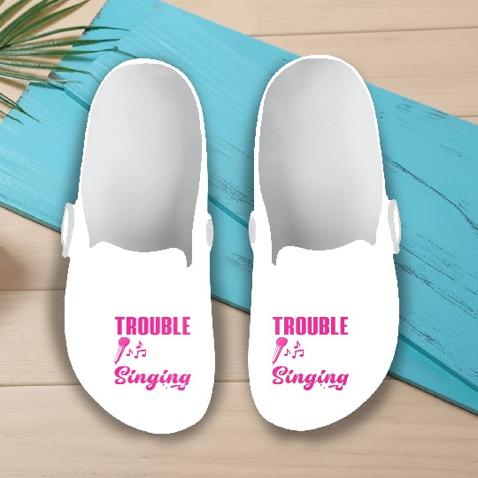 We Are Trouble When We Sing Karaoke Slip On Clogs