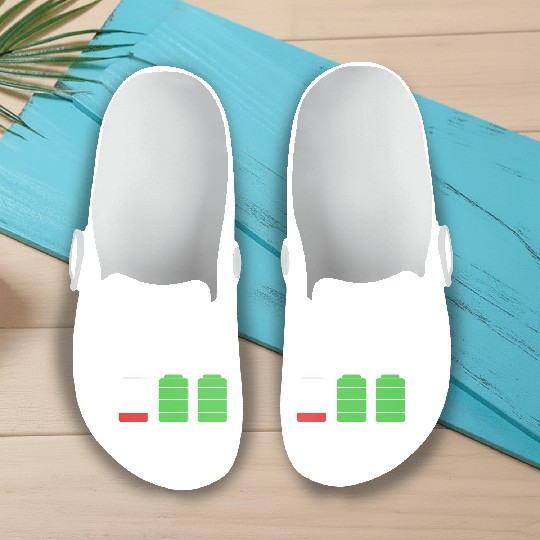 Funny Birthday Mama Twin Mom Low Battery Slip On Clogs