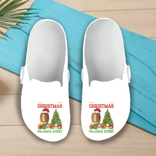 American Football Christmas Tree Lights Slip On Clogs