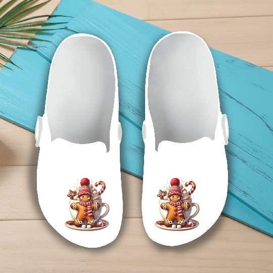 Gingerbread Christmas, Merry Christmas Slip On Clogs