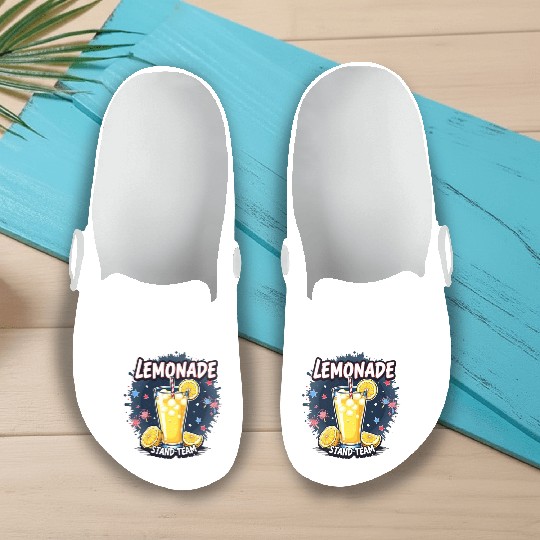 Lemonade stand team Slip On Clogs