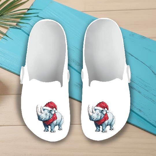 Rhinos Christmas Slip On Clogs