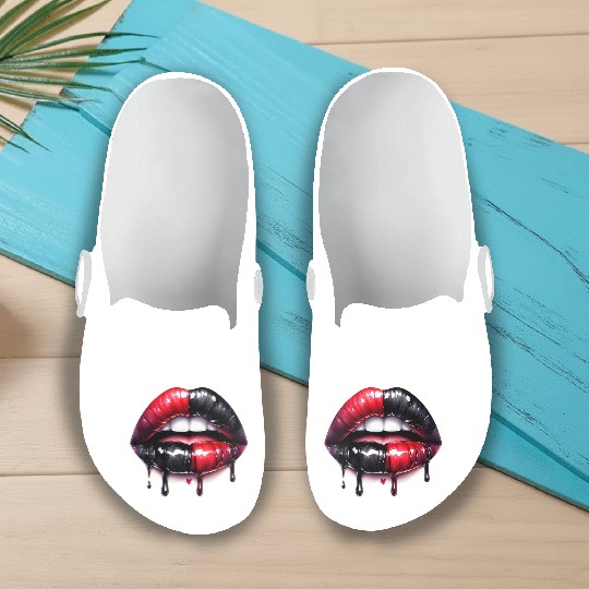 Black Gnomes Valentines Day Slip On Clogs
