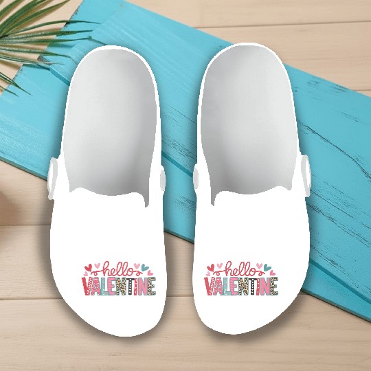Valentines Day, Valentine Retro Slip On Clogs