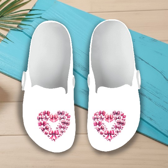 Valentines Day, Retro Valentine, Coquete Valentine Slip On Clogs
