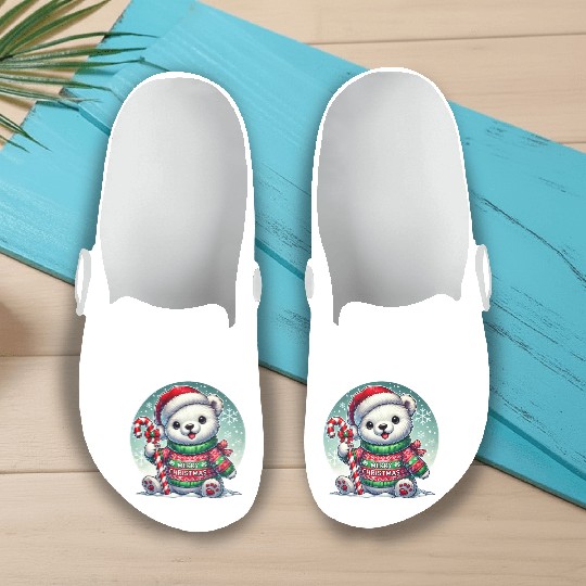 Polar Bear Christmas Sweater - Christmas Gifts Slip On Clogs