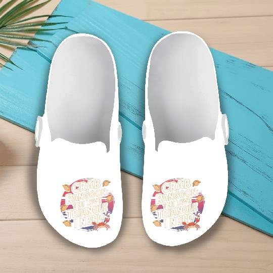 Crab Rangoon Lover American Chinese Sea Food Slip On Clogs
