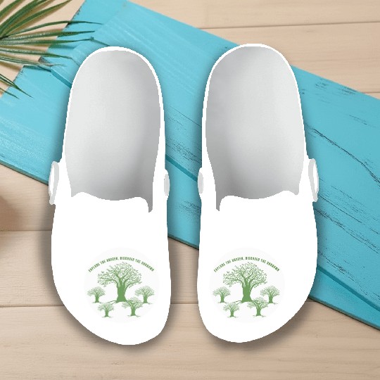 Green Tree Environmentalism Advocacy Slip On Clogs