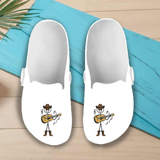 Country music guitar player Slip On Clogs