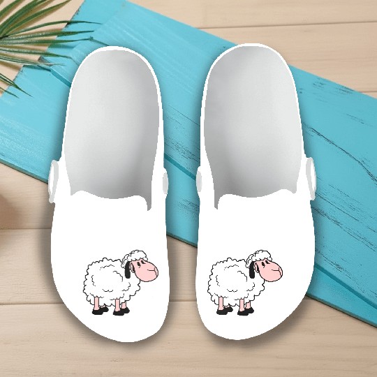 Sheep Baby Standing Cute Lamb Child Cool Comic Slip On Clogs