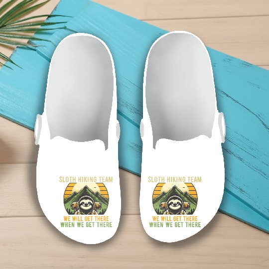 Sloth Hiking Team - Outdoor Adventure Slip On Clogs