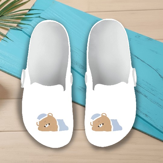 Tired Brown Bear Slip On Clogs