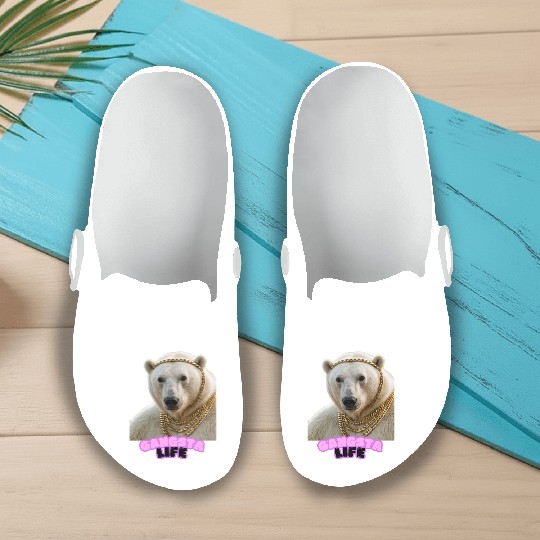 Gangsta Life Polar Bear 5 Slip On Clogs