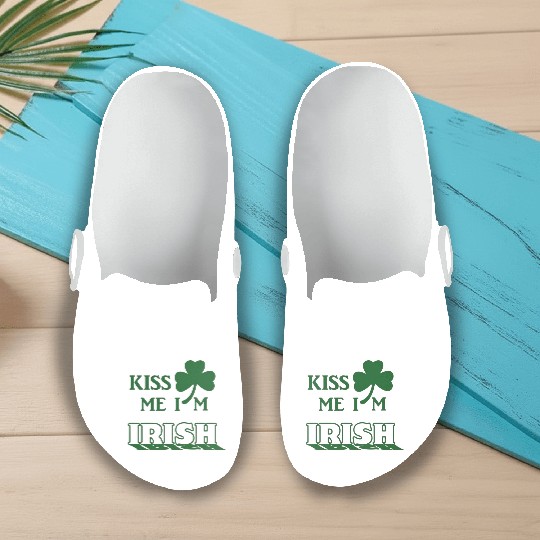 Kiss Me Im Irish 2025 Slip On Clogs