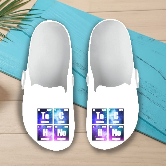 Techno Periodic Table – Perfect Rave & Festival Slip On Clogs