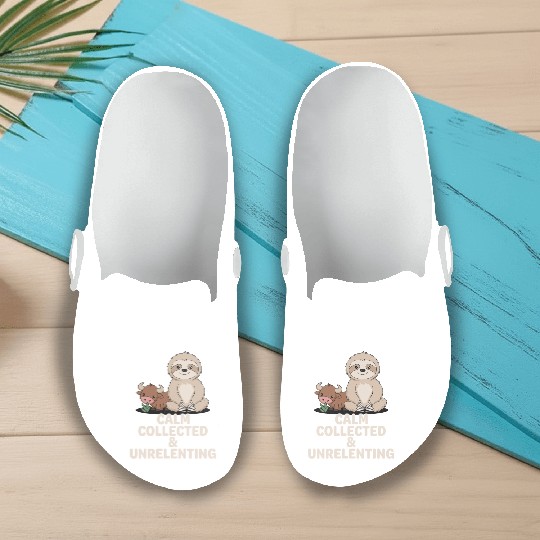 Taurus Zodiac Sloth Calm Collected & Unrelenting Slip On Clogs