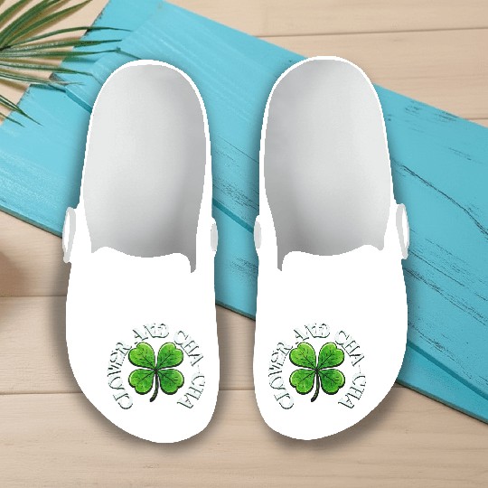 Clover Cha Cha 4-Leaf AI Clover Design Slip On Clogs