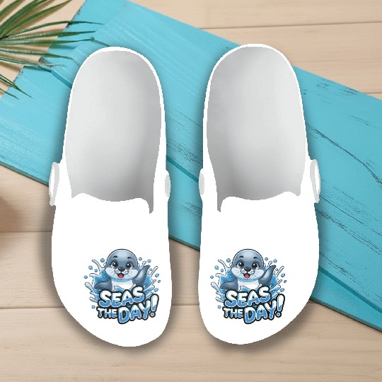 Seas The Day Seal Enthusiast Splash Vibes Slip On Clogs