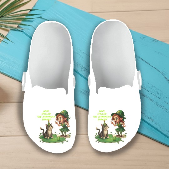 Who spilled the Shamrock Shake?! Slip On Clogs