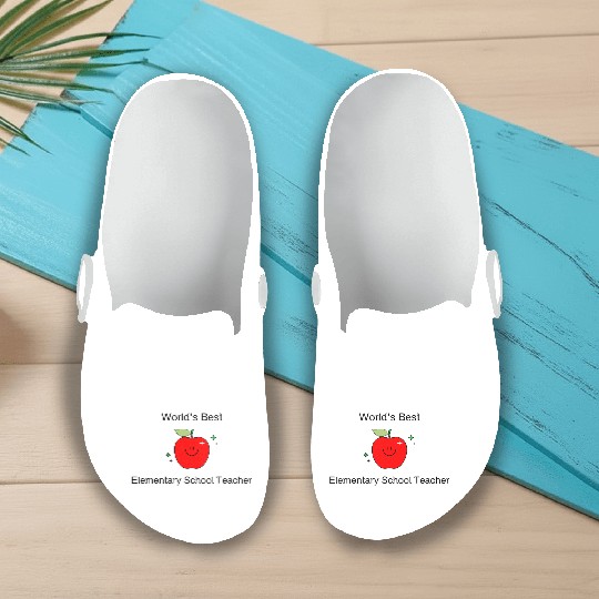 World's Best Elementary School Teacher Slip On Clogs