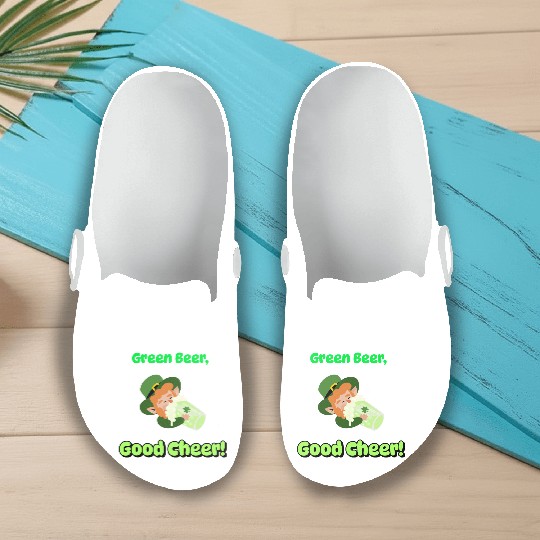 Green Beer Good Cheer Slip On Clogs