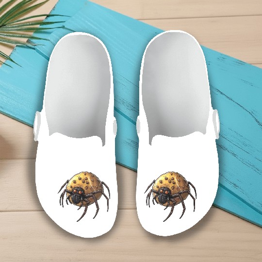 Donut Spider Funny Creative Motif Slip On Clogs