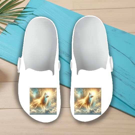 Ancestral Wolf Spirit Slip On Clogs