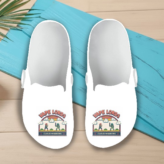 Vape Lords: Cloud Warriors Retro Game Slip On Clogs
