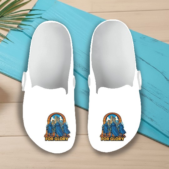 Medieval Knight, Wizard and Monster Slip On Clogs