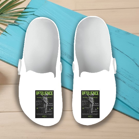 Resilience Angel – Neon Motivational Art Slip On Clogs