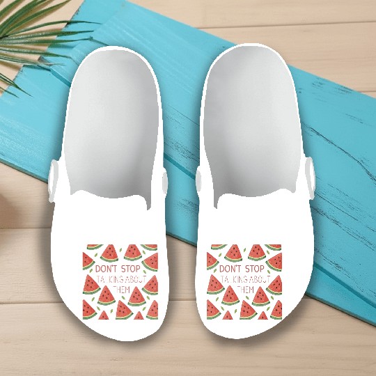 watermelon triangles Slip On Clogs