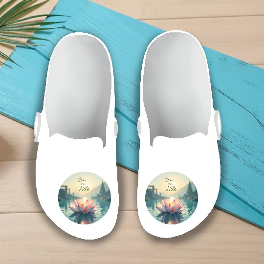 Sacred Nile Lotus Slip On Clogs