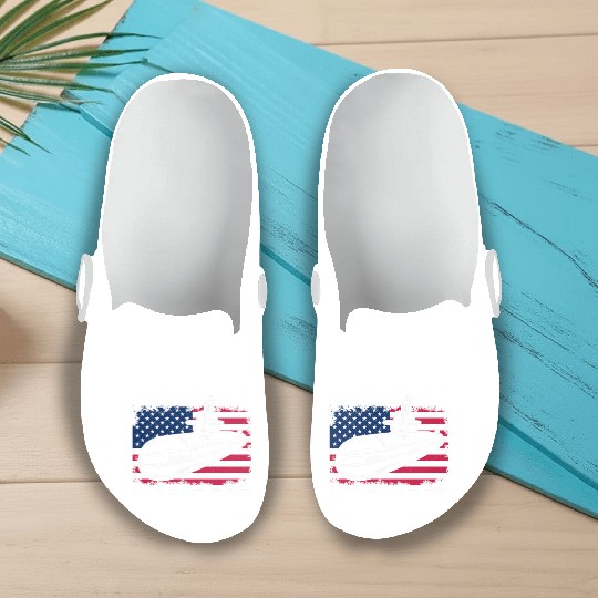 Patriotic American Submarine Veteran Slip On Clogs