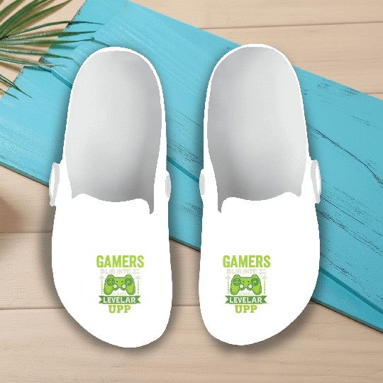 Gamers Don't Age, We Just Level Up - Embroidery Slip On Clogs
