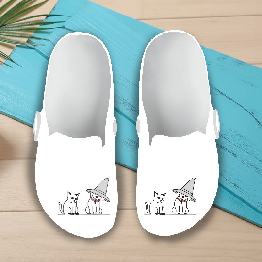 Grumpy Cat and Wizard Dog Slip On Clogs