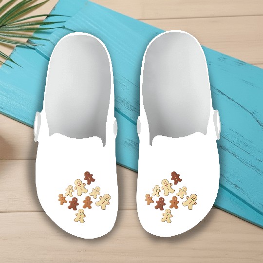 Gingerbread Man Cookie Christmas Slip On Clogs