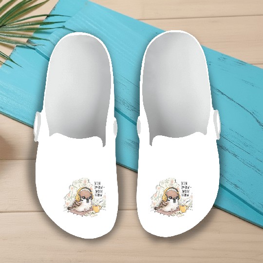 "Social Sparrow – Anxiety Parrow" Slip On Clogs