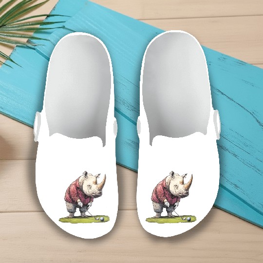 Rhinoceros Golfer / Golf Rhinoceros Slip On Clogs
