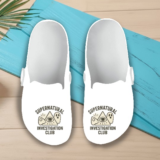 Supernatural Investigation Club Emblem Slip On Clogs