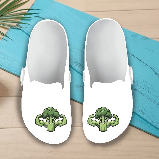 Muscular Broccoli Slip On Clogs
