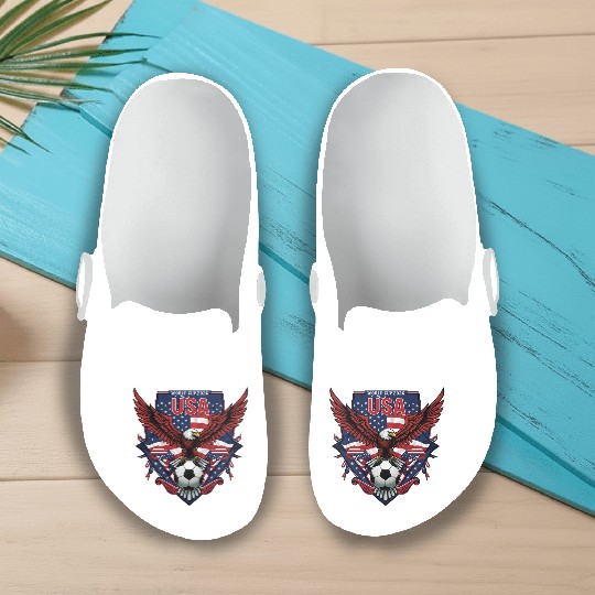 USA Soccer World Cup 2026 Eagle Patriotic Apparel Slip On Clogs