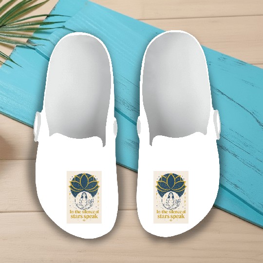 Mystic Lotus Meditation Art Slip On Clogs